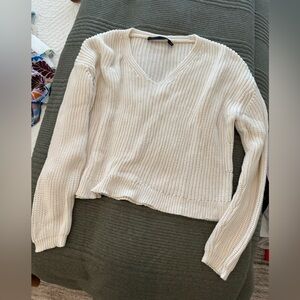Jenni Kayne Cream V-Neck Sweater